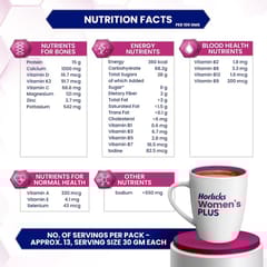 Horlicks Women'S Plus Chocolate Nutrition Drink, Nutrition For Strong Bones With 100% Daily Calcium & Vitamin D - No Added Sugar