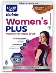 Horlicks Women'S Plus Chocolate Nutrition Drink, Nutrition For Strong Bones With 100% Daily Calcium & Vitamin D - No Added Sugar