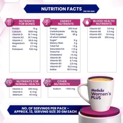 Horlicks Women'S Plus Caramel Nutrition Drink, Nutrition For Strong Bones With 100% Daily Calcium & Vitamin D - No Added Sugar