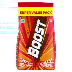 Boost Chocolate Nutrition Drink For 3X stamina - Builds bone & muscle - Pouch