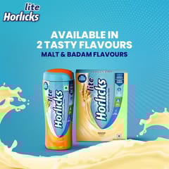 Horlicks Lite Scientifically designed for Adults High Protein, Zero added sugar Badam Flavour