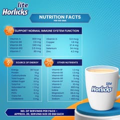 Horlicks Lite Scientifically designed for Adults High Protein, Zero added sugar Badam Flavour