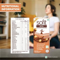 Sofit Soya Drink Chocolate Flavored Vegan Drink, Enriched With Source Of Plant Protein, Dietary Fibers, Vitamins And Calcium, Naturally Lactose Free, Naturally Gluten Free, Preservatives Free