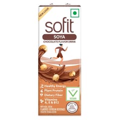 Sofit Soya Drink Chocolate Flavored Vegan Drink, Enriched With Source Of Plant Protein, Dietary Fibers, Vitamins And Calcium, Naturally Lactose Free, Naturally Gluten Free, Preservatives Free
