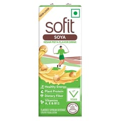 Sofit Soya Drink Kesar Pista Vegan Drink, Enriched With Plant Protein, Dietary Fibers, Vitamins And Calcium Lactose Free, Gluten Free, Preservatives Free