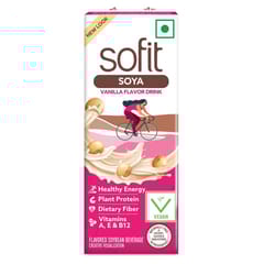 Sofit Soya Drink Vanilla, Vegan Drink, Enriched With Plant Protein, Dietary Fibers, Vitamins And Calcium, Lactose Free