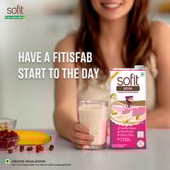 Sofit Soya Drink Vanilla, Vegan Drink, Enriched With Plant Protein, Dietary Fibers, Vitamins And Calcium, Lactose Free