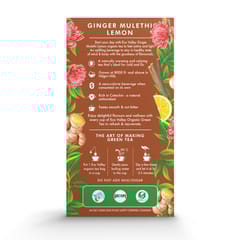 Eco Valley Organic Ginger Mulethi Lemon Tea Bags 25Nos