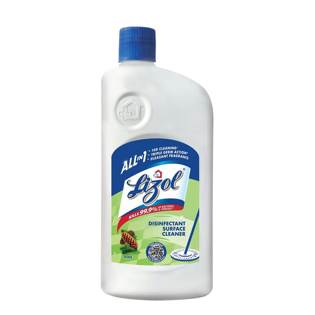 Lizol Pine, Disinfectant Surface & Floor Cleaner Liquid Suitable for All Floor Cleaner Mops Kills 99.9% Germs - 1 Litre