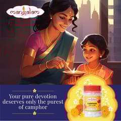 Mangalam Camphor Tablets Round Pods 0.8g Jar