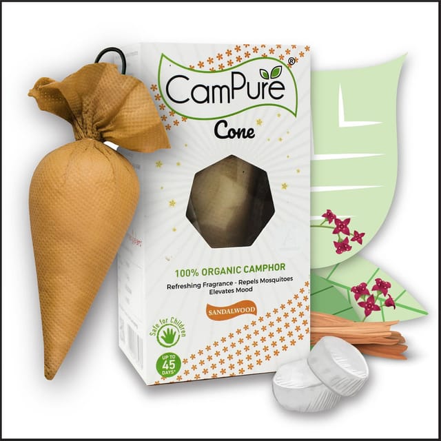 CamPure Camphor Cone Sandalwood 60g