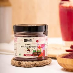 Daily Farmer Gourmet Beetroot Powder Energy Booster For Face, Lips and Hair, Natural Superfood, Improves Blood Flow and enhances performance, Anti-oxidant rich - 70g