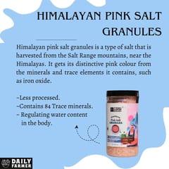 Daily Farmer Himalayan Pink Rock Salt Granules Dark Pink Salt, Gourmet-Grade, Untreated and Unrefined, Mineral Rich, Additive Free, Sendha Namak - 1Kg
