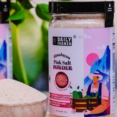 Daily Farmer Himalayan Pink Rock Salt Powder Dark Pink Salt, Gourmet-Grade, Untreated and Unrefined, Mineral Rich, Additive Free, Sendha Namak - 150g