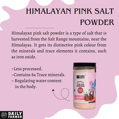 Daily Farmer Himalayan Pink Rock Salt Powder Dark Pink Salt, Gourmet-Grade, Untreated and Unrefined, Mineral Rich, Additive Free, Sendha Namak - 150g