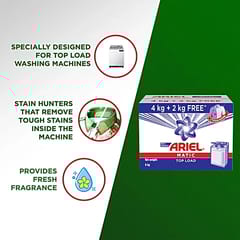 Ariel Matic Top Load Detergent Washing Powder 6 kg (4 + 2)