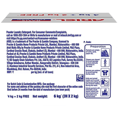 Ariel Matic Top Load Detergent Washing Powder 6 kg (4 + 2)