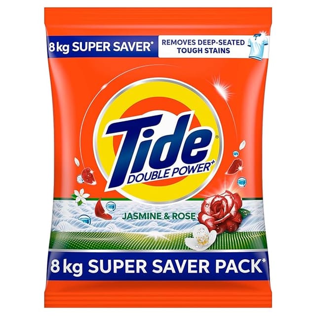 Tide Plus Double Power Detergent Washing Powder Jasmine & Rose 6kg + 2kg FREE